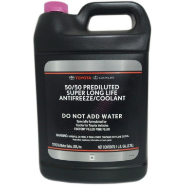 Антифриз Toyota Super LL Coolant 50/50-40С (Pink) 3,78 литра.