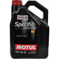 Моторное масло MOTUL Specific 505.01/502.00/505.00 5W-40 5 литров.