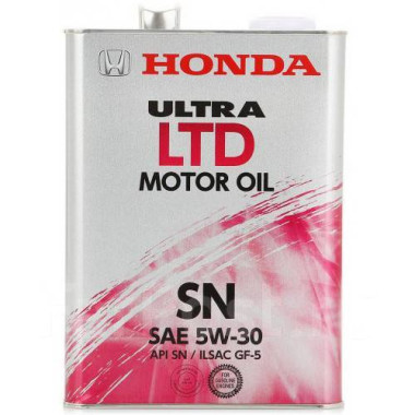Моторное масло Honda Ultra LTD SN/GF-5 5W-30 4 литра.