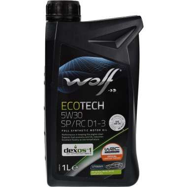 Моторное масло Wolf ECOTECH 5W-30 SP/RC D1-3 1 литр.