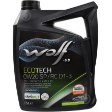 Моторное масло Wolf ECOTECH 0W-20 SP/RC D1-3 5 литров.