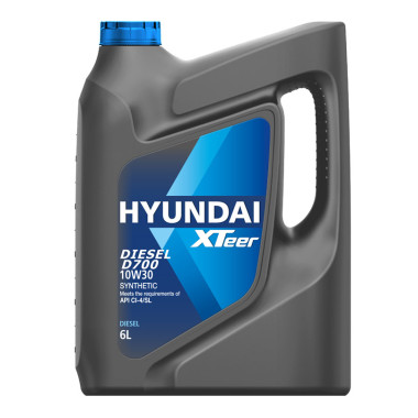 Моторное масло Hyundai Xteer Diesel D700 CI-4/SL 10W-30 6 литров.