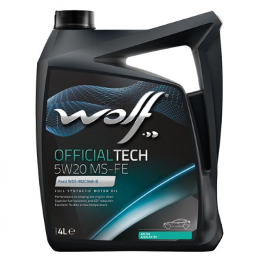 Моторное масло Wolf OFFICIALTECH 5W-20 MS-FE 4 литра.