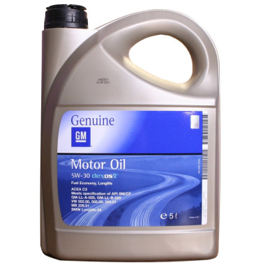 Моторное масло GM Dexos2 Longlife 5W-30 5 литров.