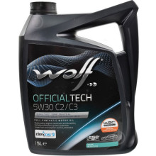 Моторное масло Wolf OFFICIALTECH 5W-30 C2/C3 5 литров.