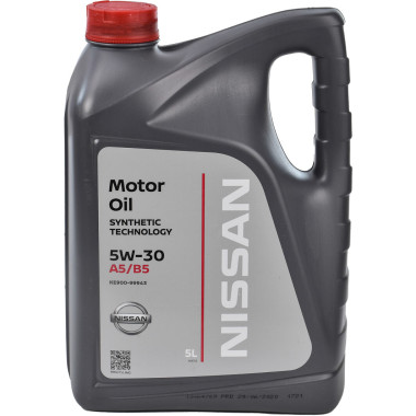 Моторное масло Nissan 5W-30 A5/B5 5 литров.