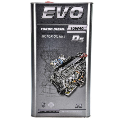 Моторное масло EVO D5 10W-40 TURBO DIESEL CF 5 литров.