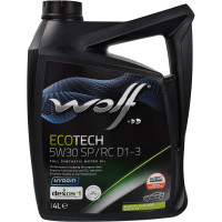 Моторное масло Wolf ECOTECH 5W-30 SP/RC D1-3 4 литра.