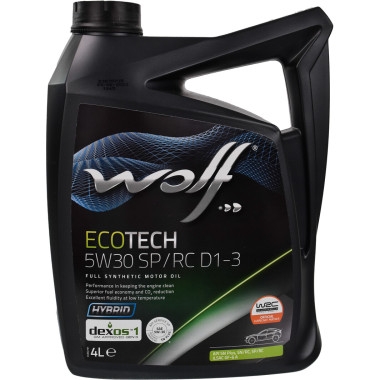 Моторное масло Wolf ECOTECH 5W-30 SP/RC D1-3 4 литра.