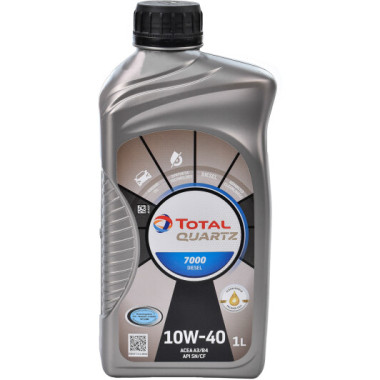 Моторное масло Total Quartz 7000 10W-40 Diesel 1 литр.