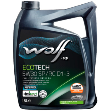 Моторное масло Wolf ECOTECH 5W-30 SP/RC D1-3 5 литров.