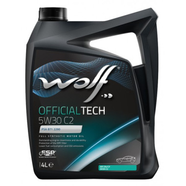 Моторное масло Wolf OFFICIALTECH 5W-30 C2 4 литра.