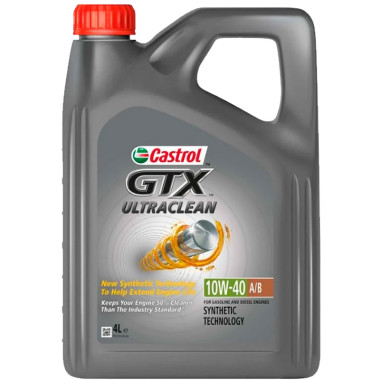 Моторное масло Castrol GTX ULTRACLEAN 10W-40 A3/B4 4 литра.