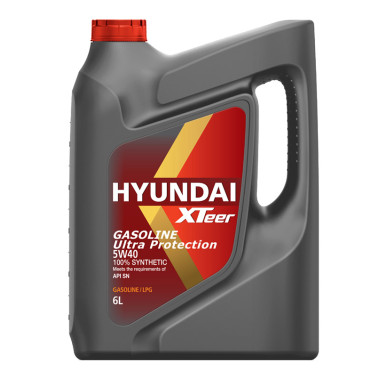 Моторное масло Hyundai Xteer Ultra Protection SN (LPG) 5W-40 6 литров.