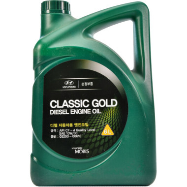 Моторное масло Hyundai Kia Classic Gold Diesel 10W-30 6 литров.