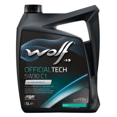 Моторное масло Wolf OFFICIALTECH 5W-30 C1 5 литров.