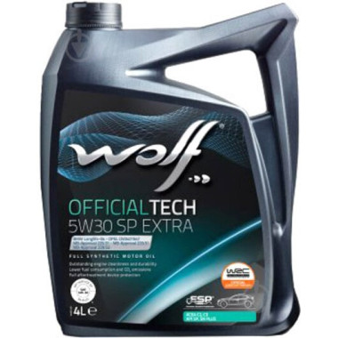 Моторное масло Wolf OFFICIALTECH 5W-30 SP EXTRA 4 литра.