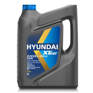 Моторное масло Hyundai Xteer Diesel Ultra SN/CF 5W-40 6 литров.