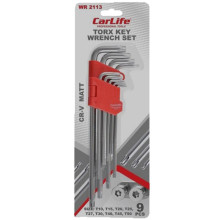 Набор ключей звездочка длинные TORX CarLife 9 ед. WR2113