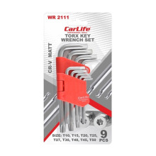 Набор ключей звездочка короткие TORX CarLife 9 ед. WR2111