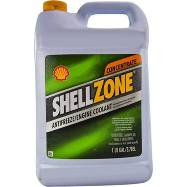 Концентрат антифриза ShellZone G11 (-80) зеленый 3,78 литра.
