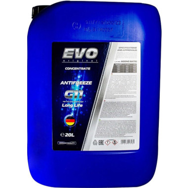 Концентрат антифриза EVO ANTIFREEZE G11 Concentrate Cиний 20 литров.
