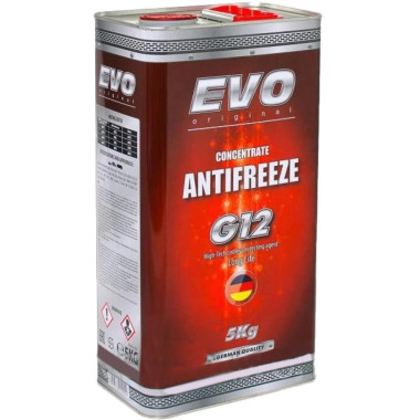 Концентрат антифриза EVO ANTIFREEZE G12 Concentrate Красный 5 литров.