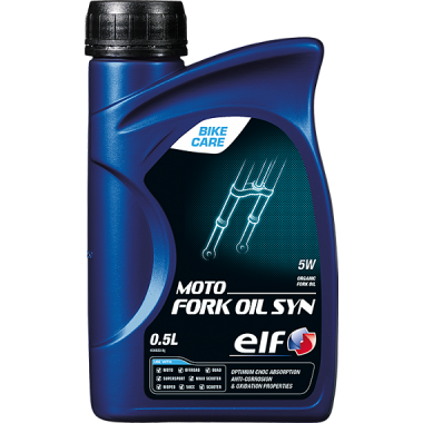 Масло для мото вилок ELF ELF MOTO FORK OIL SYN 5W 0,5 литра.