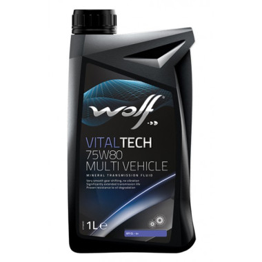 Трансмиссионное масло Wolf для МКПП VITALTECH 75W-80 MULTI VEHICLE 1 литр.