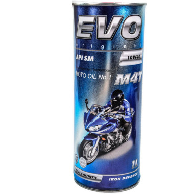 Масло для мототехники EVO MOTO M4T 10W-40 1 литр.