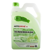 Жидкость стеклоочистителя зимняя Auto Drive Winter Screenwash Lime -22°C 4 литра.