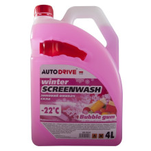 Жидкость стеклоочистителя зимняя Auto Drive Winter Screenwash Bubble Gum -22°C 4 литра.