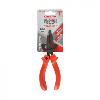 Плоскогубцы изогнутые диэлектрчиеские Carlife 160 мм 46-58 HRC WR5025