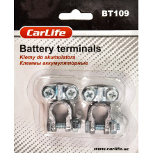 Клеммы аккумуляторные свинец CARLIFE BT103 тонкая