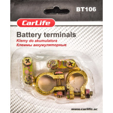 Клеммы аккумуляторные цинк, латунное покрытие CARLIFE BT106